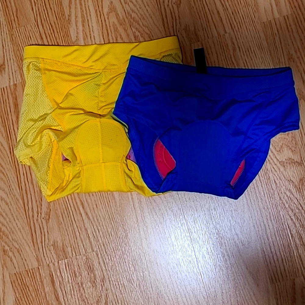 Sports gear - biking underwear yellow and blue